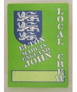 ELTON JOHN - VINTAGE ORIGINAL CONCERT TOUR CLOTH BACKSTAGE PASS - $10.00