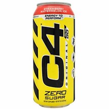 C4 Original Carbonated Explosive Energy Drink Strawberry Watermelon 6 Cans - £21.57 GBP