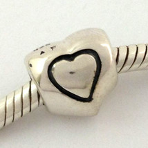 Authentic Chamilia Heart in a Heart Sterling Silver Charm Ga-31, New - $18.99