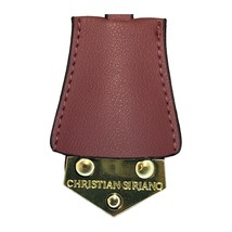 Christian Siriano Key Bell Clochette Burgundy Leather Gold-Tone Purse Charm - £9.13 GBP