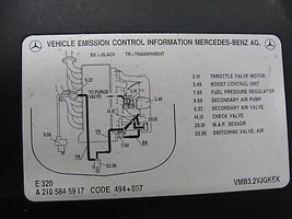 Factory Original 1997 97 Mercedes E320 ENGINE COMPUTER ECU COVER PANEL T... - £31.18 GBP