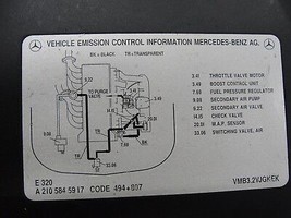 Factory Original 1997 97 Mercedes E320 ENGINE COMPUTER ECU COVER PANEL T... - $39.59