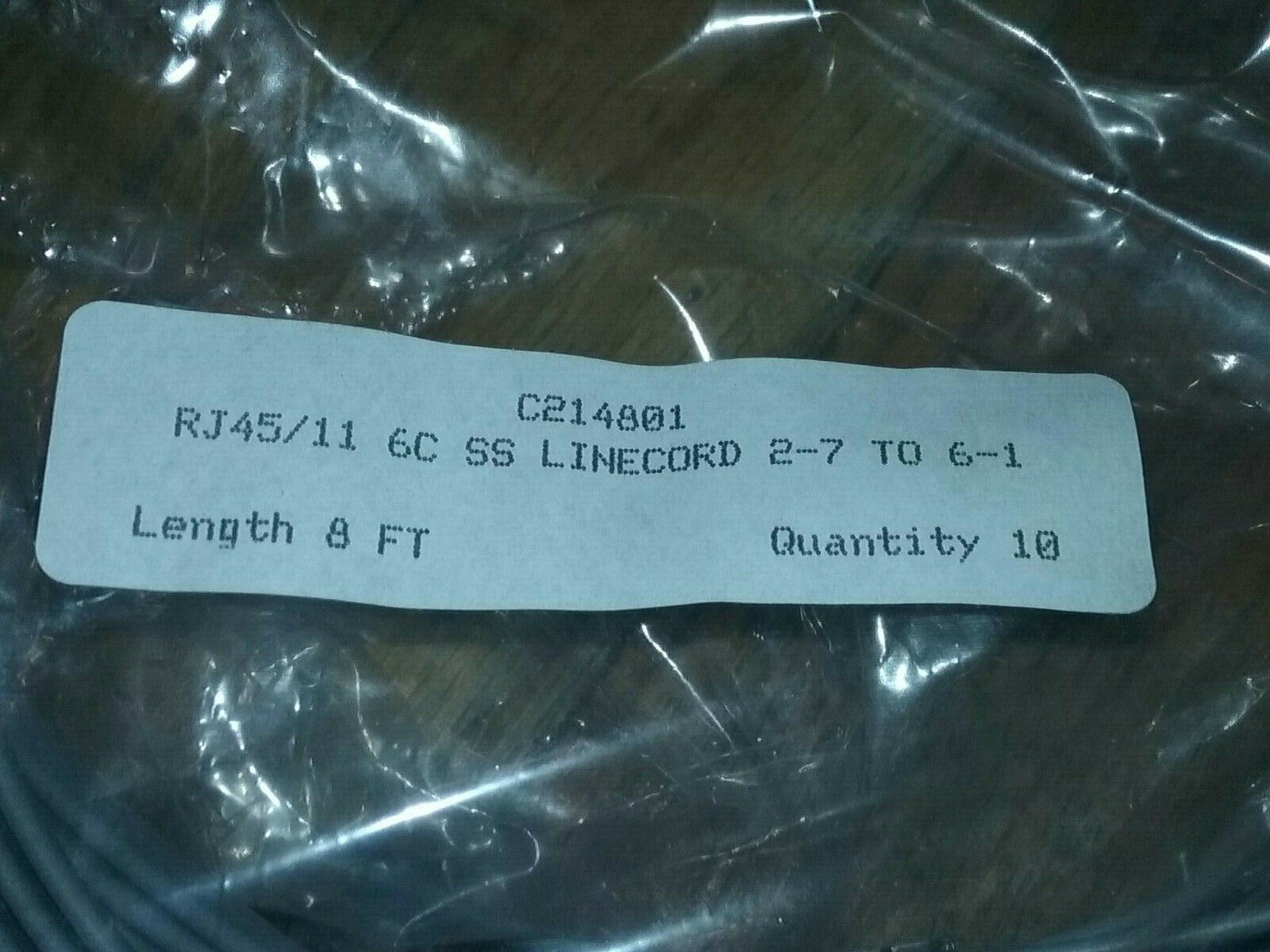2 Pack 8 Foot RJ45 to RJ11 LINE CORD, Length 8 Feet Cords / Wire / Cable - $14.84
