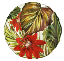 Coastal Melamine Tropical Dinner Plates 11&quot; Set of 4 Beach Summer Cottag... - £31.82 GBP