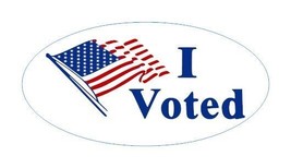 I Voted Sticker 1.5&quot;X.75&quot; Set of 500 - $22.50