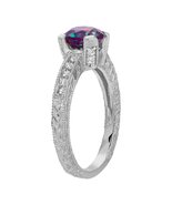 Galaxy Gold GG, 925 Sterling Silver, Lab Grown Alexandrite and Diamond R... - $987.52