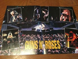 Guns N Roses Axl Rose teen magazine poster clipping 1980&#39;s Rockline Tige... - $4.00