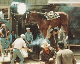 Blazing Saddles Mel Brooks on set watching scene set-up 5x7 photo - $7.99