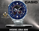 New CASIO EDIFICE Men&#39;s Blue Dial Stainless Steel Quartz Watch ERA-600RR... - $116.55
