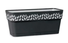 Deroma 9E62ZFZ023 Resin Leaves Balcony Planter 6.7&quot; H x 20&quot; W x 7.09&quot; D ... - $20.78