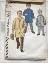 Vintage Simplicity 3180 Pattern Boys Winter Dress Coat Pants Hat Size 10 - £14.60 GBP