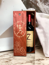 Engraved Wood Wine Box I love the Wine And May Be other 3 People Home Décor Gift - £27.05 GBP