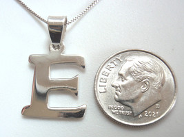 The Letter &quot;E&quot; 925 Sterling Silver Pendant e - £8.10 GBP