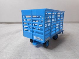 Tonka 2009 Blue Plastic Farm Equipment Bale Throw Wagon Maisto Hasbro - £8.10 GBP