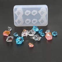 Crystal Diamond Ice cube Silicone Mold DIY Clay Epoxy Resin Mold Pendant... - £6.08 GBP