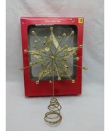 Holiday Style Gold Glitter Wire Christmas Tree Top 11&quot; - £19.60 GBP