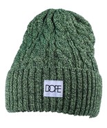 Dope Couture Yellow/Green Black Cable Knit Cuff Fold Beanie Winter Hat NWT - £18.04 GBP
