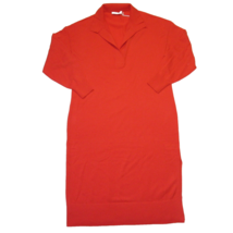 NWT Everlane The Cashmere Polo Dress in Persimmon V-neck Relaxed Sweater Knit L - $120.00