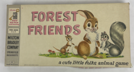 Vintage Forest Friends Milton Bradley cute little folks anml Board Game - $26.72