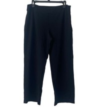 Eileen Fisher Black Pants Womens Size Medium Elastic Waist Business Casual Comfy - £17.23 GBP