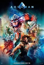 Aquaman Movie Poster 24x36&quot; 27x40&quot; 32x48&quot; Comic Con Jason Momoa 2018 Film Print - £9.49 GBP+