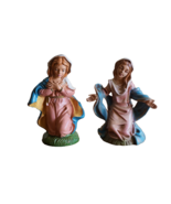 Vtg Christmas Nativity Hard Plastic Lot Italy Mary Kneeling Praying 3.25... - $239.69 MXN