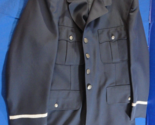 1977 4 BUTTON MENS JACKET COAT UNIFORM DRESS BLUE USAF US AIR FORCE 44X34 - $102.95