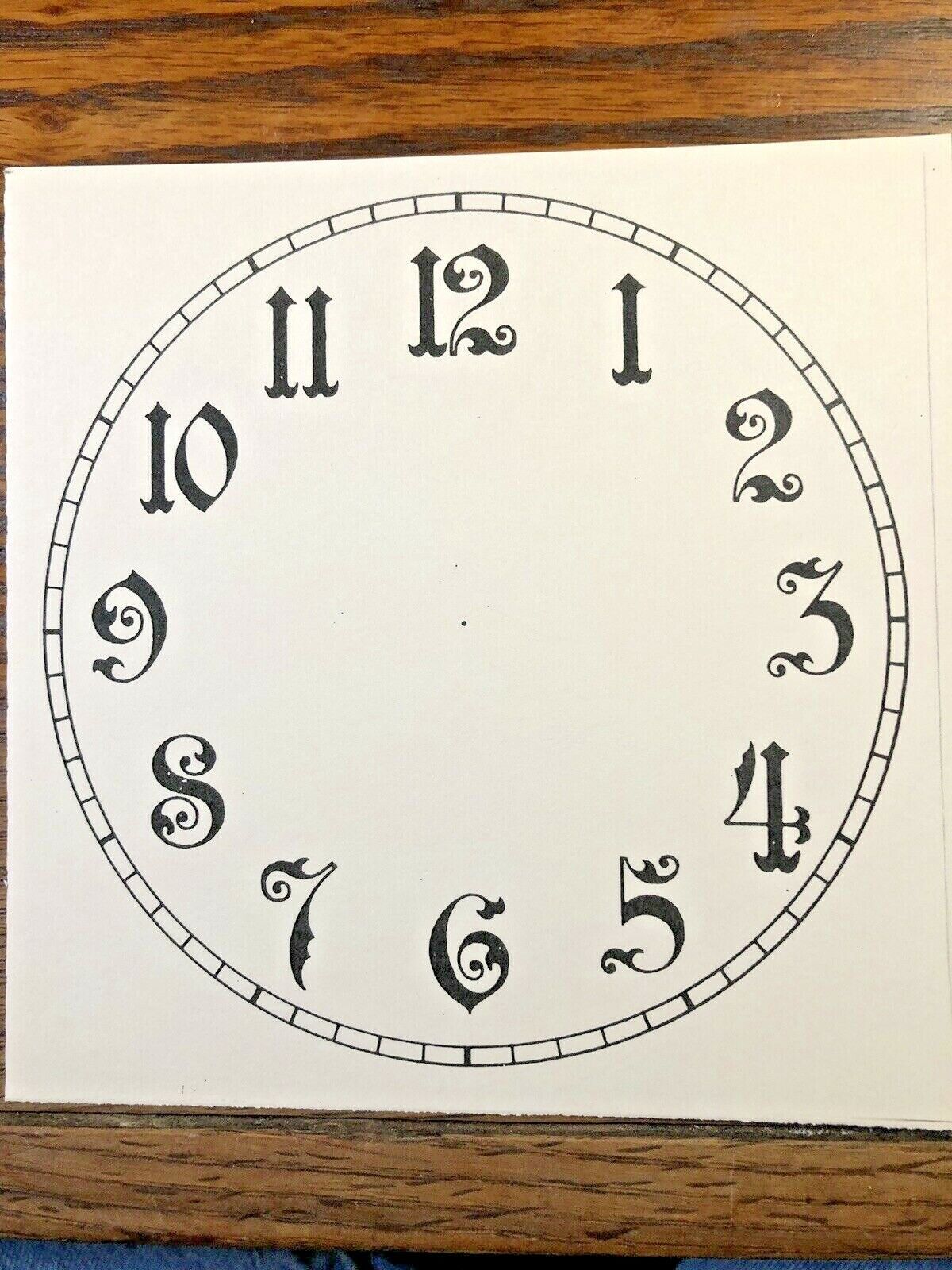 5 Inch Paper Clock Dial  (Lot 149) - $6.98