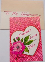 Vintage Fravessi Valentine Card With A Love Note Written Inside - $3.99