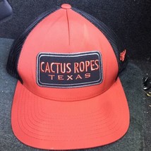Hooey Cactus Ropes Texas Truck Style Cap Hat 1 Size Black Red Flexfit - £11.69 GBP