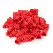 100 pcs Cat5e/Cat6/RJ45 Ethernet Cable Connector Strain Relief Boots Red - £11.98 GBP