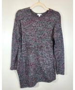 J Jill Wool Cashmere Blend Asymmetric Sweater Small Dropped Shoulder Sid... - $304.22 MXN