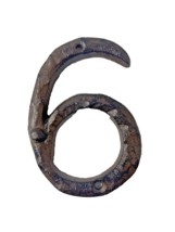 Rustic Brown Cast Iron Wall Number 6 Six or 9 Nine Home Address Wall Plate - £7.21 GBP