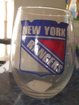 New York NY Rangers Inspired Stemless 21 Oz Red or White Wine Glass - £9.30 GBP