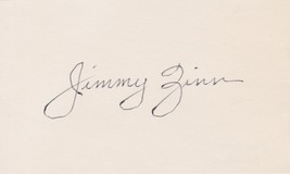 Jimmy Zinn (d. 1991) Signed Autographed Vintage 3x5 Index Card - £7.01 GBP