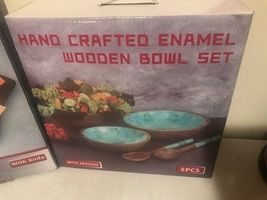 Boho Serving  Bowl Set with Servers and cutting board - SALE image 4