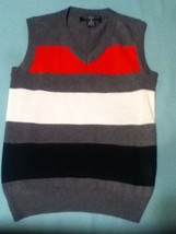 Size 6 Sahara Club vest multicolor V-neck vest sweater  - $7.99
