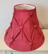 Full Size Lampshade Spider Harp Fitter Red Button Tufted  - $19.80