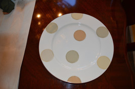 * Noritake Plate Ambience Sri Lanka Mocha Java Polka Dots Fine China Dinner NWT - £9.87 GBP