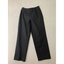 Lands End Womens Size 4P Side Zip Pants Black Chino - $13.86