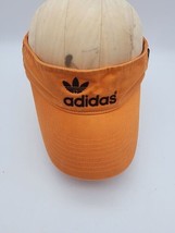 vintage orange adidas visor hat Cap Unisex adult Velcro Adjustable - £10.07 GBP