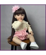 22&quot; Lifelike Reborn Baby Girl Doll Full Body Vinyl 3.2LB Soft Silicone T... - $1,091.30 MXN