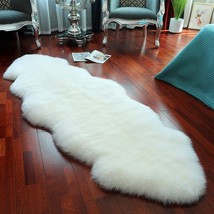 Llb Genuine Sheepskin Rug,Luxury Fluffy Bedroom, Ivory White,2 X 6 Ft Sheepskin - £92.42 GBP