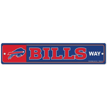 Buffalo Bills 3.75&quot; by 19&quot;  Plastic Street Sign - NFL - £11.58 GBP