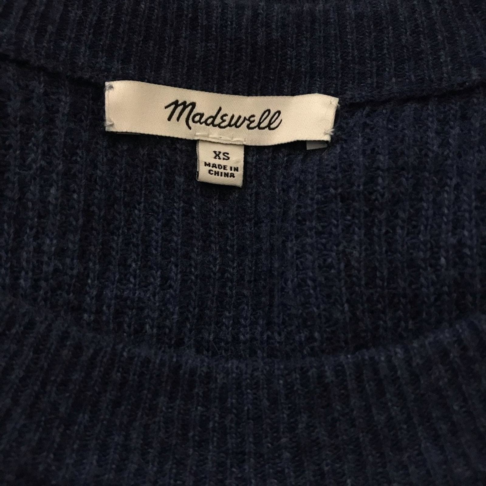 Madewell Wafflestitch Pullover Sweater Navy XS Item image 4