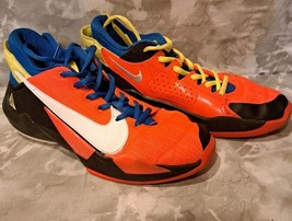 Nike Zoom Freak 2 Youth 6 Basketball Shoes Orange Blue Black Low Top Sneakers - £13.31 GBP