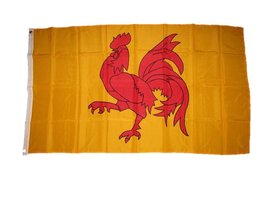 Flag of Wallonia 3x5 ft Banner Bold Red Walloon Rooster French Belgium Region - $7.88