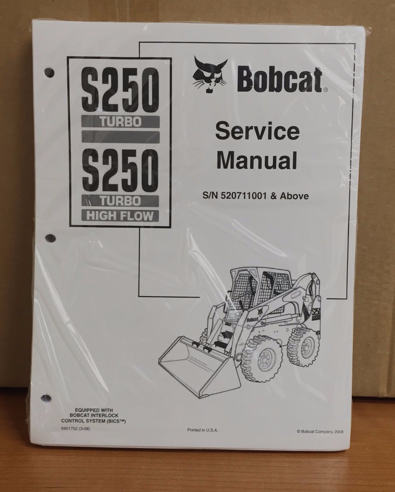 Primary image for Bobcat S250 Skid Steer Loader Service Manual Shop Repair Book 1 Part # 6901752
