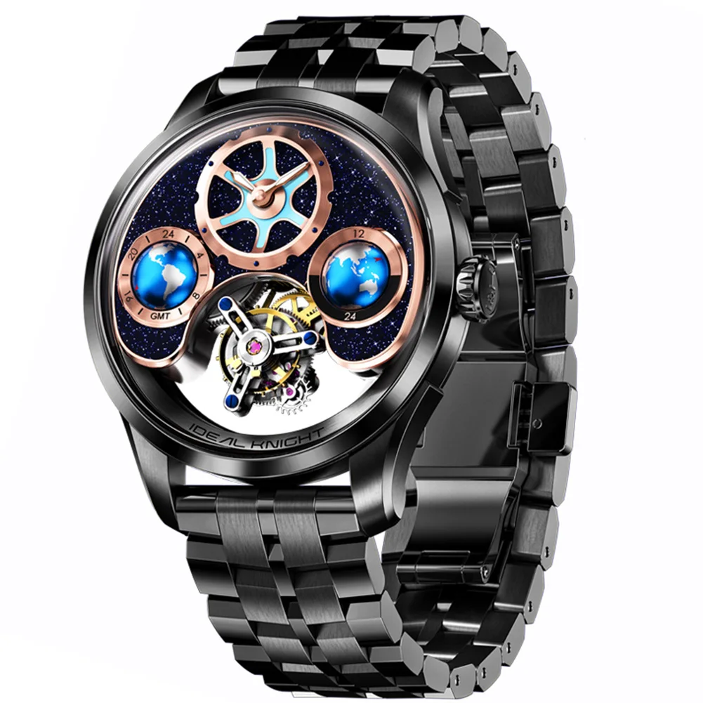   Luxruy Men&#39;s Watches Advanced Tourbillon Automatic Mechanical Wristwatch Water - £3,290.36 GBP