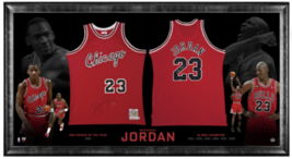 Michael Jordan Autographed &quot;Air of Greatness&quot; Two Framed Jersey Display UDA - £28,767.85 GBP